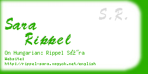 sara rippel business card